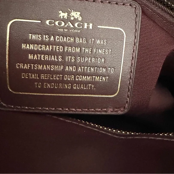 Coach Blake Carryall Satchel Shoulder Bag Burgundy Leather - Picture 17 of 17